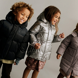 Куртка дутая Wheat "Eli Silver Flower Meadow", космические цветы